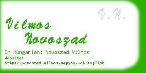 vilmos novoszad business card